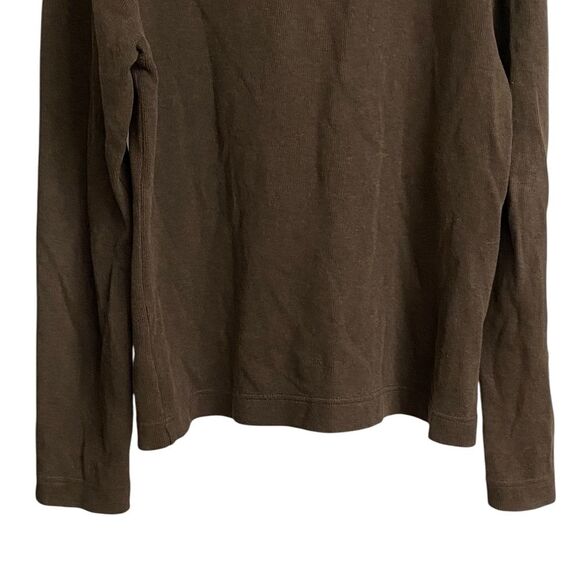 GAP Half-Zip Mock Neck Sweater Sweatshirt Men's Size M Brown Pullover Cotton - Picture 12 of 15